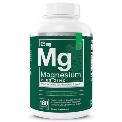 Essential Elements Magnesium Zinc with Vitamin D3 for Sleep Immune Bone Support - Magnesium Glycinate, Malate, Citrate 200mg - Triple Magnesium Supplement for Women and Men - 3 Month Supply