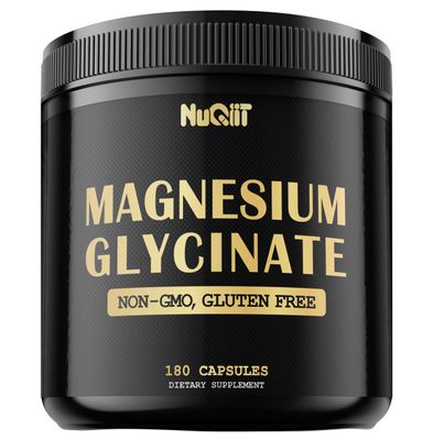 Magnesium Glycinate 500mg with 18 Pure Elemental Magnesium Compound Supplement - 180 Capsules - Powerful Benefits for Support Bone Health, Muscle Growth, Comfortable Mood Heart Health