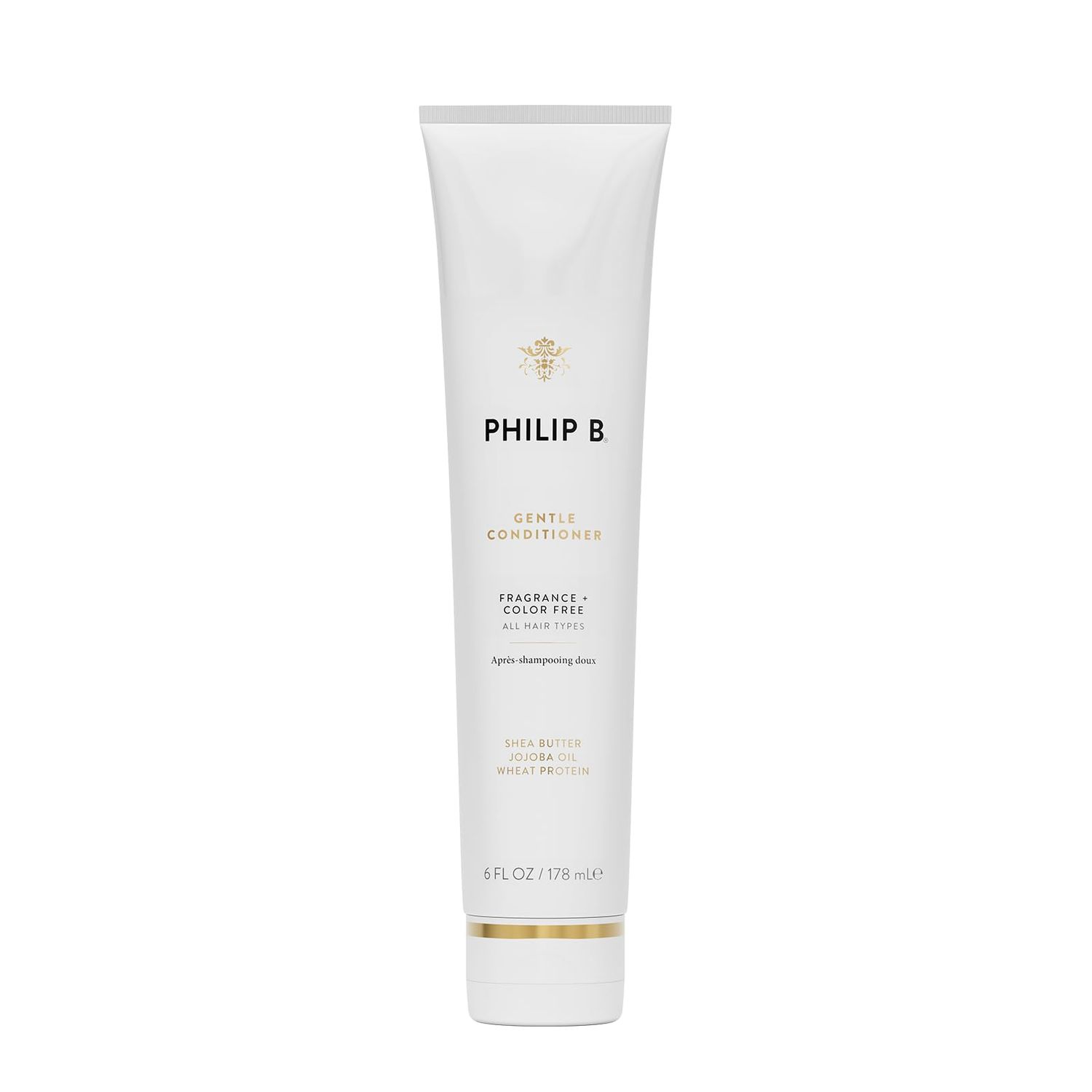 PHILIP B Gentle Conditioner, 6 fl. oz. (178 ml) - Fragrance Free Conditioner with Shea Butter and Vitamin B5 to Add Shine and Bounce to Hair