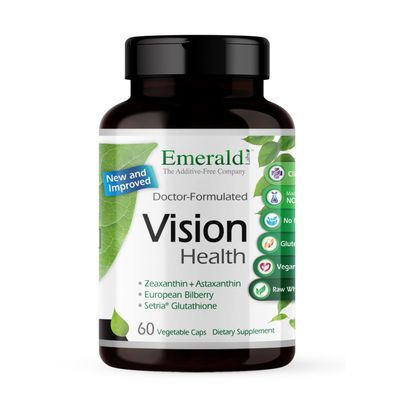 EMERALD LABS Vision Health - Premium Eye Health Supplement with Lutein, Zeaxanthin Albion Chelated Zinc - Vegan Gluten-Free - 60 Vegetable Capsules (30-Day Supply)