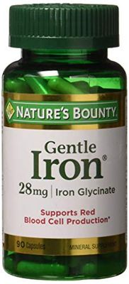 Nature&#39;s Bounty Gentle Iron 28 mg 90 Capsules