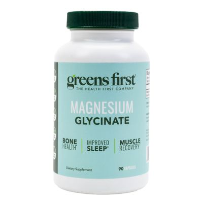 Greens First Magnesium Glycinate Supplement - May Support Heart Health, Muscle Health, and Support Metabolism - Better Absorption Rate - 90 Vegetable Capsules