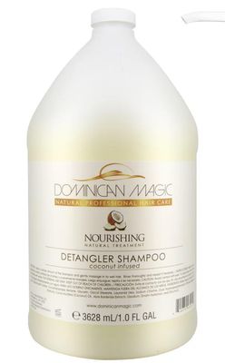 DOMINICAN MAGIC Detangler Shampoo - Coconut Infused (1 Gallon) Hydrating Smoothing Shampoo for Dry, Frizzy Curly Hair Deep Nourishment Tangle-Free Finish