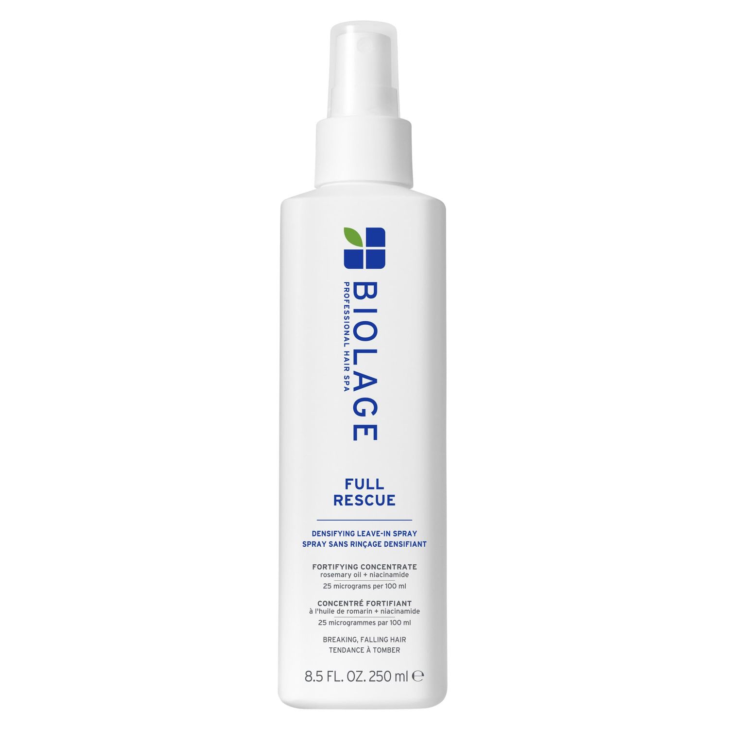 Biolage Full Rescue Densifying Leave-In Spray - Increases Hair Density, Controls Flyaways, Detangles, For Thinning Hair, Rosemary Oil Niacinamide, Vegan Cruelty-Free, 8.4 Fl Oz
