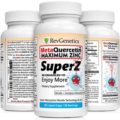 MetaQuercetin SuperZ: Micelle Ionophore Powered Zinc