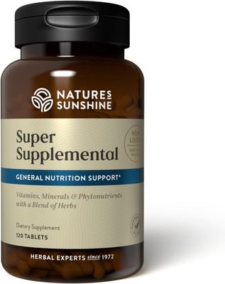 Nature&#39;s Sunshine Super Supplemental: Complete Multivitamin with Minerals, Antioxidants More for Nutritional Gaps, Overall Health, Immune Energy Support. 120 Tabs