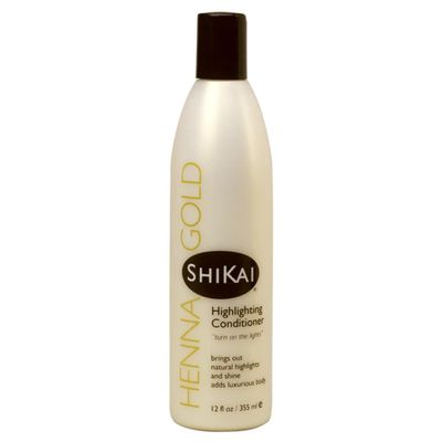 ShiKai Henna Gold Highlighting Conditioner (12 oz) Hydrating Hair Brightener Enhances Natural Color Highlights Add Moisture Shine to Dull Hair