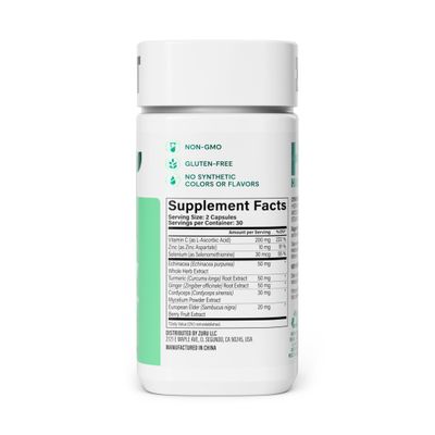 Habit Immunity Supplement 2 Pack (120 Capsules) - New Look, Echinacea, Elderberry, Turmeric, Zinc Blend to Support Immune Health and Antioxidant Levels, Vegan, Non-GMO