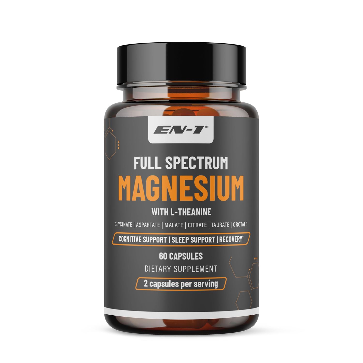 Magnesium Supplement, Natural Calm Magnesium wL Theanine, P5P (B6), Zinc, Glycine, 6 Forms of Magnesium, L Theanine Supplement