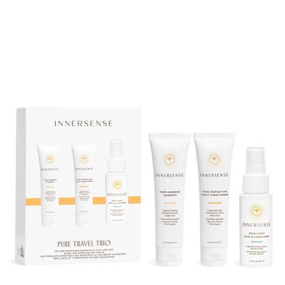Innersense Organic Beauty - Pure Harmony Travel Hair Trio Non-Toxic, Cruelty-Free, Clean Haircare (Pure Harmony Hairbath Conditioner, Sweet Spirit Leave-In Conditioner) PACKAGING MAY VARY