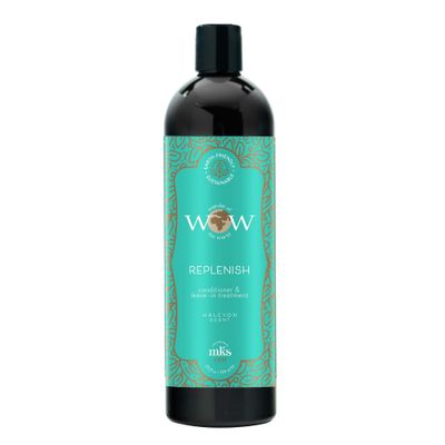 MKS eco WOW Replenish Conditioner Leave-In Treatment, Halcyon Scent - 25 fl oz - Free From Silicones, Sulfate Cleansers, Parabens, Gluten, Mineral Oil Petrolatum - Vegan, Cruelty Free