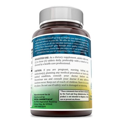 Nutri Essentials Calcium Magnesium Zinc Vitamin D3 Tablets- Promotes Strong Bones Teeth, Support Nerve Muscle Function (300 Count)