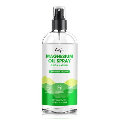 Magnesium Oil Spray - Pure Natural Magnesium chloride Oil - Topical Magnesium Spray for Feet and Sleep, Soothing Muscles, Mood Support - High Absorption - Peppermint Flavor 390ml(13.19 Oz)