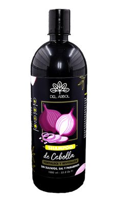 Onion Shampoo, DEL ARBOL Red onion Aloe vera Hair Strengthening Shampoo for Thicker, Healthier Hair. Promote Growth, Shine, and Strength. SLS, Paraben and Salt Free. Big size 33.8 fl.oz.