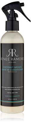 Renee Ramore Coconut Infused Moisture Silk Leave-In Conditioner Is A Deeply Hydrating Leave-In Conditioner Fortified To Moisturize And Strengthen All Hair Types. 8FL OZ- Unisex