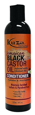 Kuza Jamaican Black Castor Oil Conditioner - Infused with Coconut Oil - for All Hair Types and Color-Treated Hair, 8 fl oz
