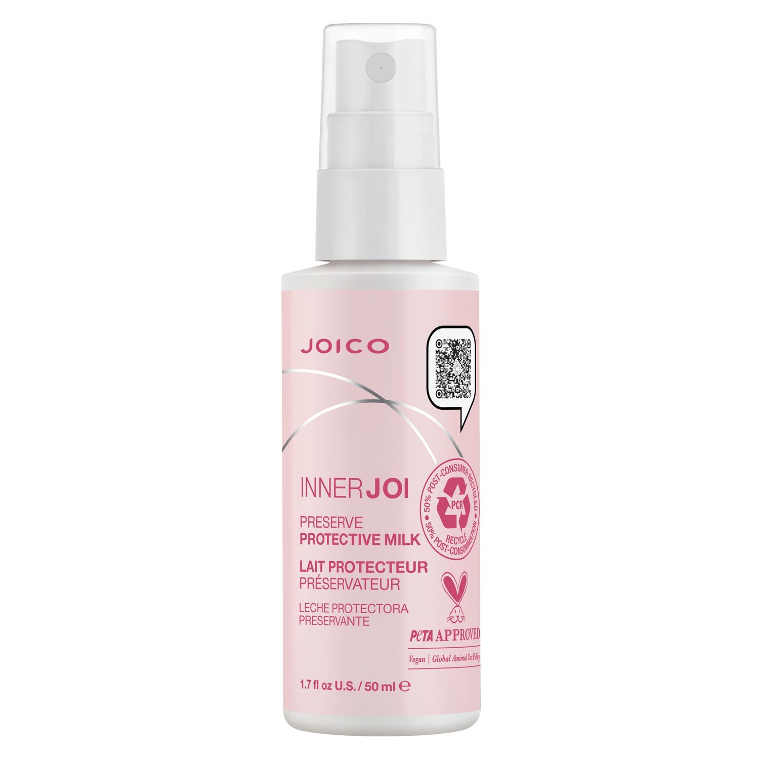 Joico InnerJoi Preserve Protective Milk For Color-Protection Shine Sulfate Paraben Free Naturally-Derived Vegan Formula 1.7 oz