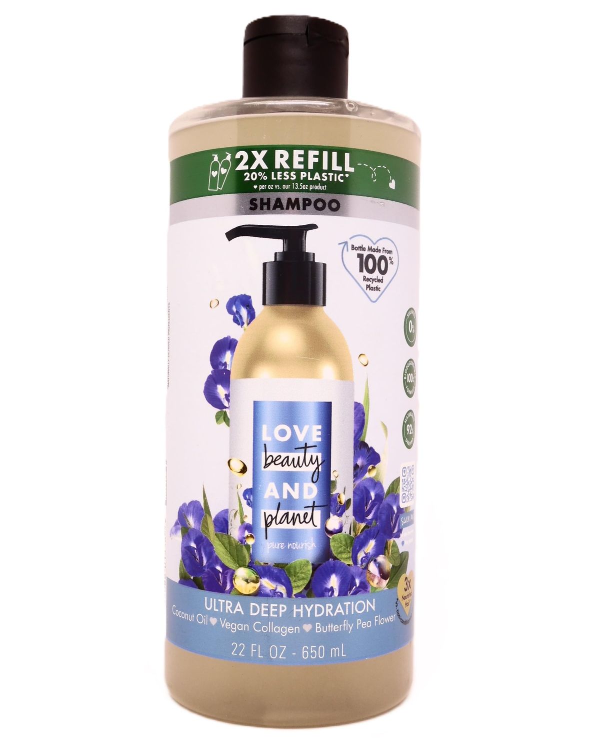 Love Beauty and Planet Pure Nourish Ultra Deep Hydration Shampoo Refill 22 Fl oz
