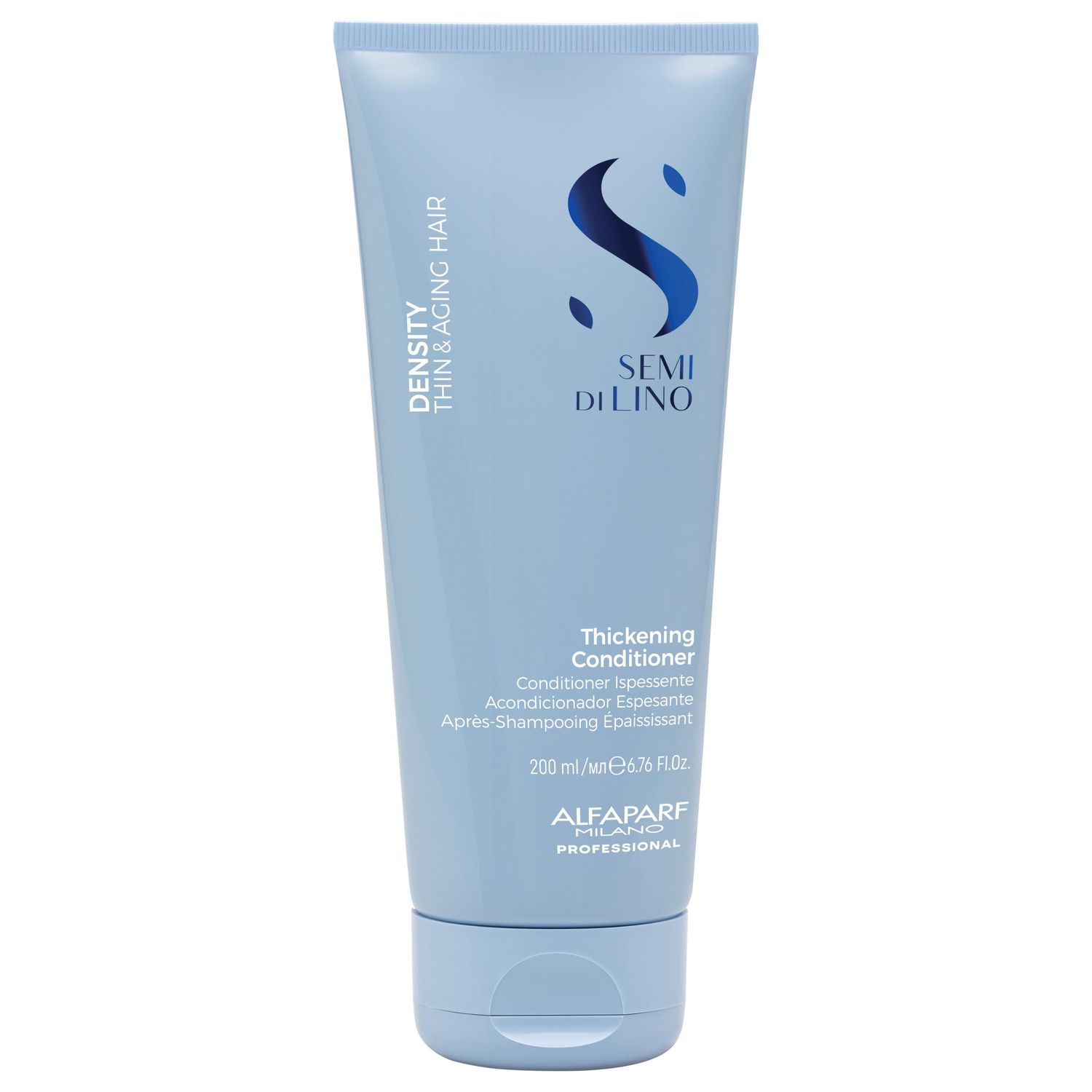 Alfaparf Milano Semi Di Lino Density Conditioner - Sulfate-Free Detangling Conditioner - Moisturizing Conditioner for Thin Hair with Filler Complex - Provides Softness Added Volume