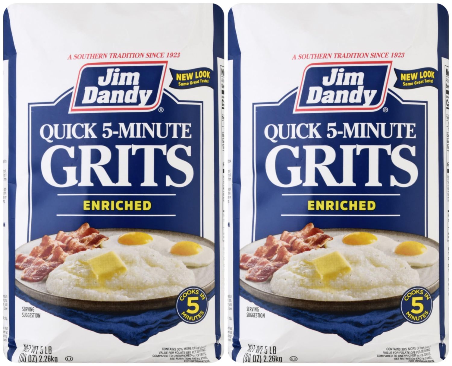 Jim Dandy Enriched Quick Grits, 5 lb Bag (Pack of 2)