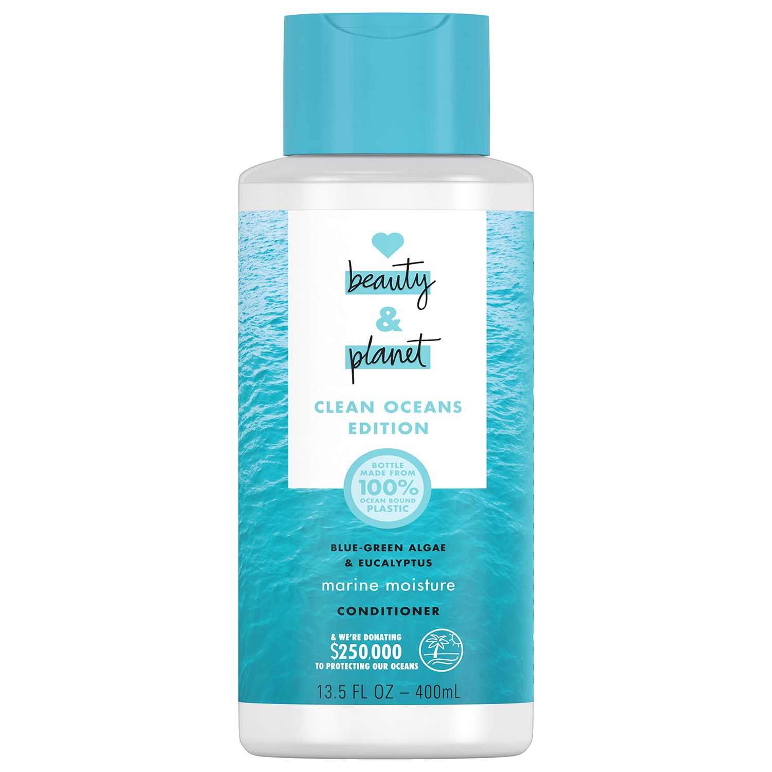 Love Beauty And Planet Marine Moisture Conditioner Clean Oceans Edition Blue-Green Algae Eucalyptus Hydrating 13.5 oz