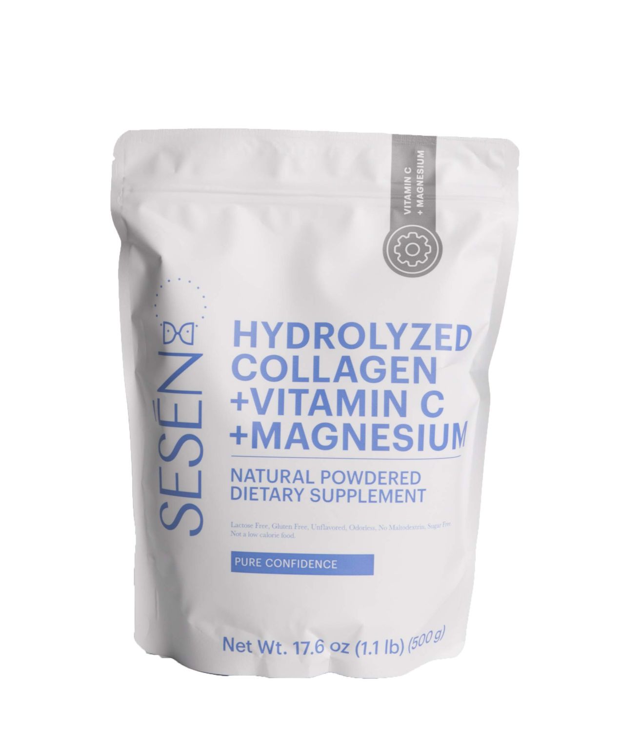 SESEN Hydrolyzed Collagen Vitamin C Magnesium (Blue) Powder 17.6 oz