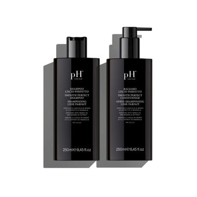 pH PURE HAIR Smoothing Duo - Anti-Frizz Shampoo and Conditioner Set for Curly, Wavy, and Dry Hair Hydrating, Sulfate-Free Formula for Soft, Healthy, and Manageable Locks (8.45 Fl Oz each)