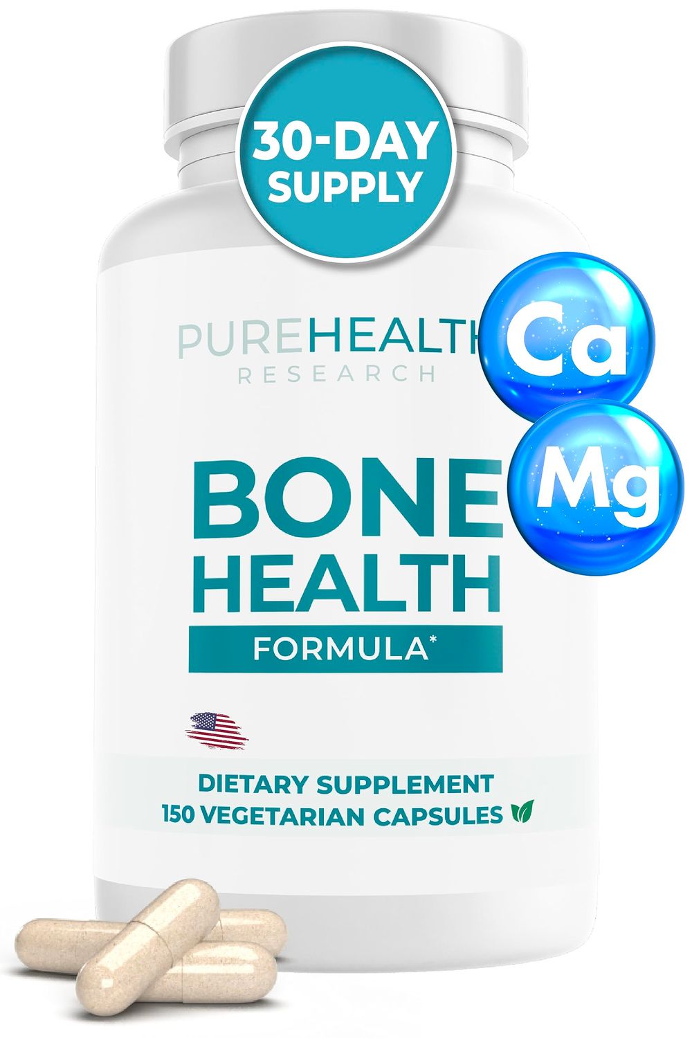 Bone Health Formula Calcium and Magnesium Supplement - Prep for Scan Bone Strength Supplements with Plant Based Calcium Citrate, Potassium Magnesium - Bone and Joint Vitamins for Women and Men, 150 ct