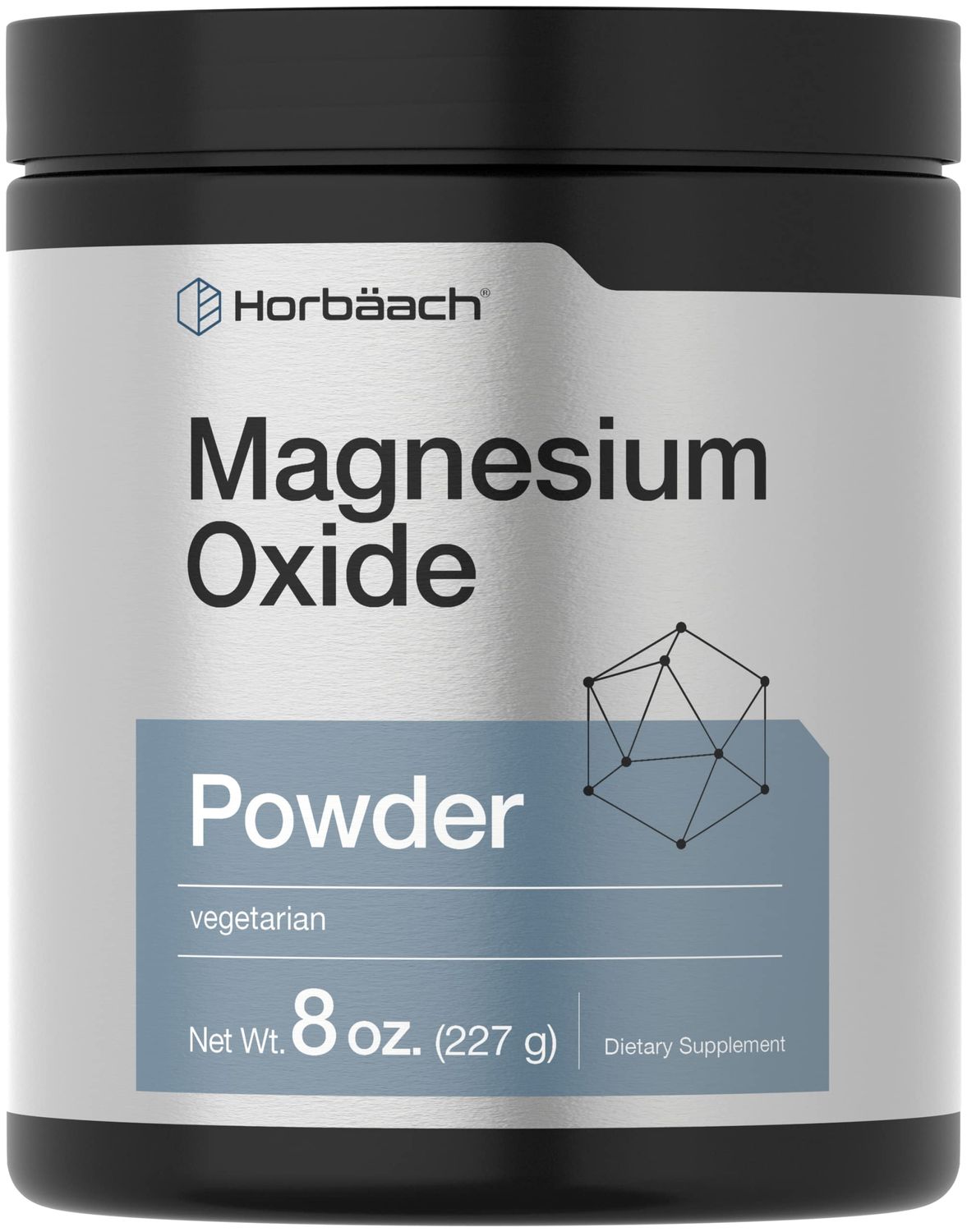 Horb ach Magnesium Oxide Powder 400mg 8 Ounces (227 g) Vegetarian, Non-GMO, and Gluten Free Supplement