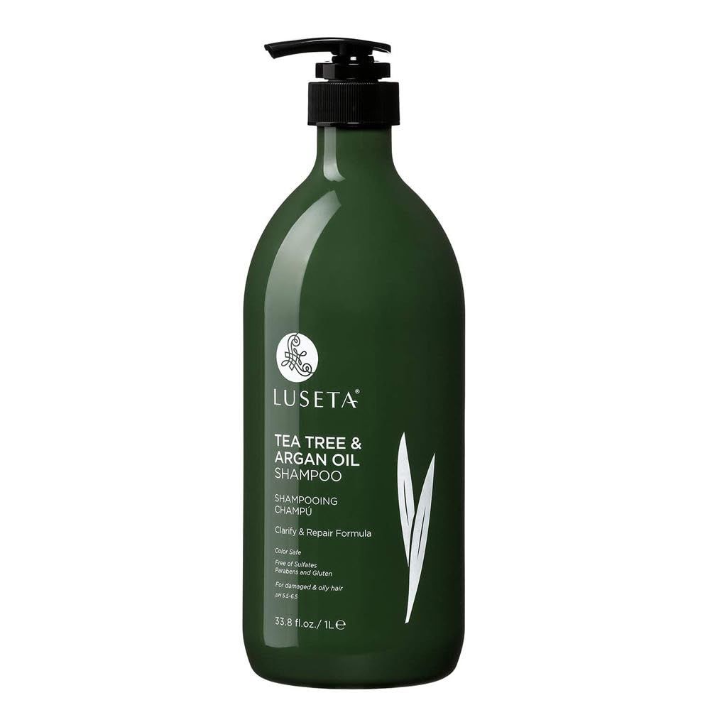 Luseta Tea Tree Argan Oil Milk Shampoo Color Safe Clarify Repair Formula 33.8 Fl. Oz.