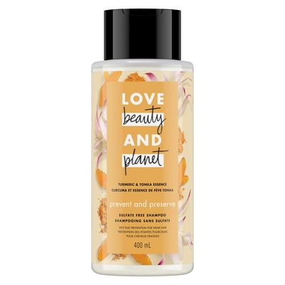 Love Beauty And Planet Turmeric Tonka Essence Prevent and Preserve Shampoo 400 mL