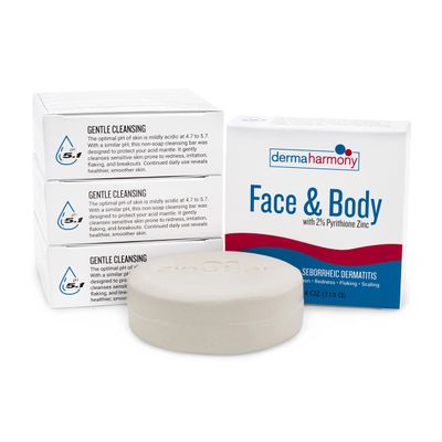 Dermaharmony 2 Pyrithione Zinc Face Body Cleansing Bar (4 oz)