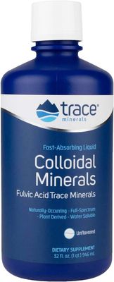 Trace Minerals Colloidal Minerals - Immune Health Energy Support - High-Potency Potassium Supplement with Fulvic Acid - Mineral Absorption Supplement for Men Women - 32 fl oz (About 32 Servings)