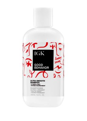IGK GOOD BEHAVIOR Ultra Smooth Shampoo Frizz Control Hydrates Shine Vegan Cruelty Free 8 Oz