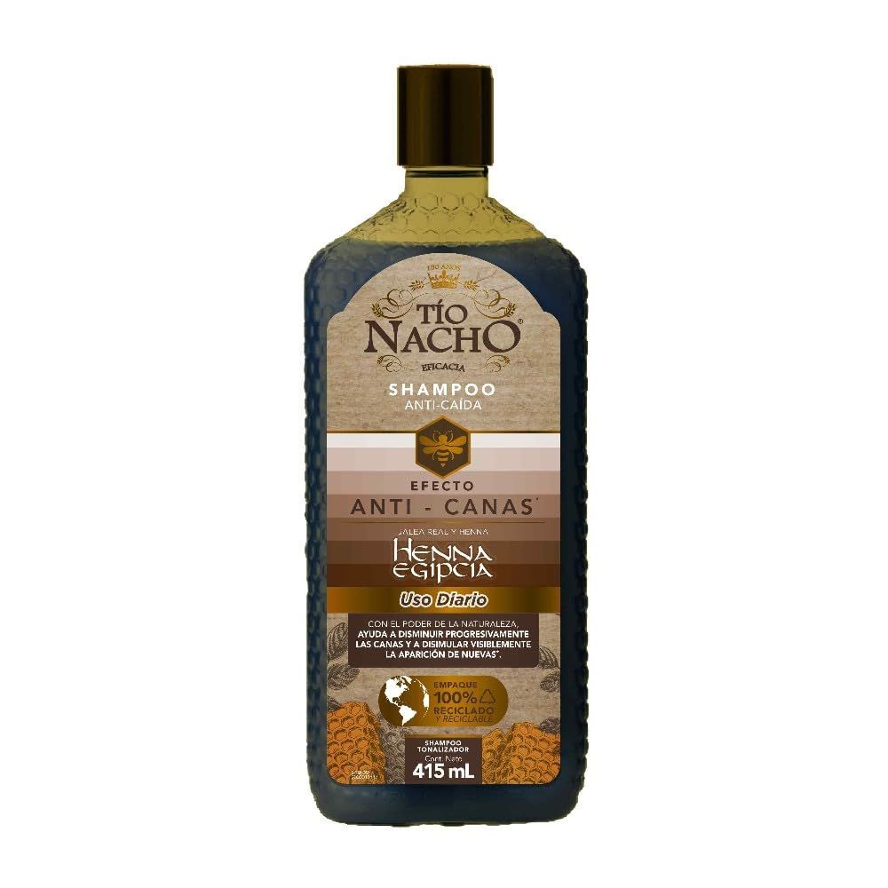 Tio Nacho T o Nacho Efecto Anti-Canas, Shampoo Anti-Ca da con Henna Egipcia