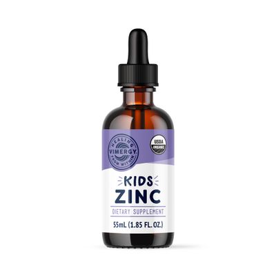 Vimergy Kids Organic Liquid Zinc - Fast-Absorbing Immune Support - Promotes Healthy Bones Skin - USDA Organic, Kosher, Vegan, Non-GMO - 55 mL