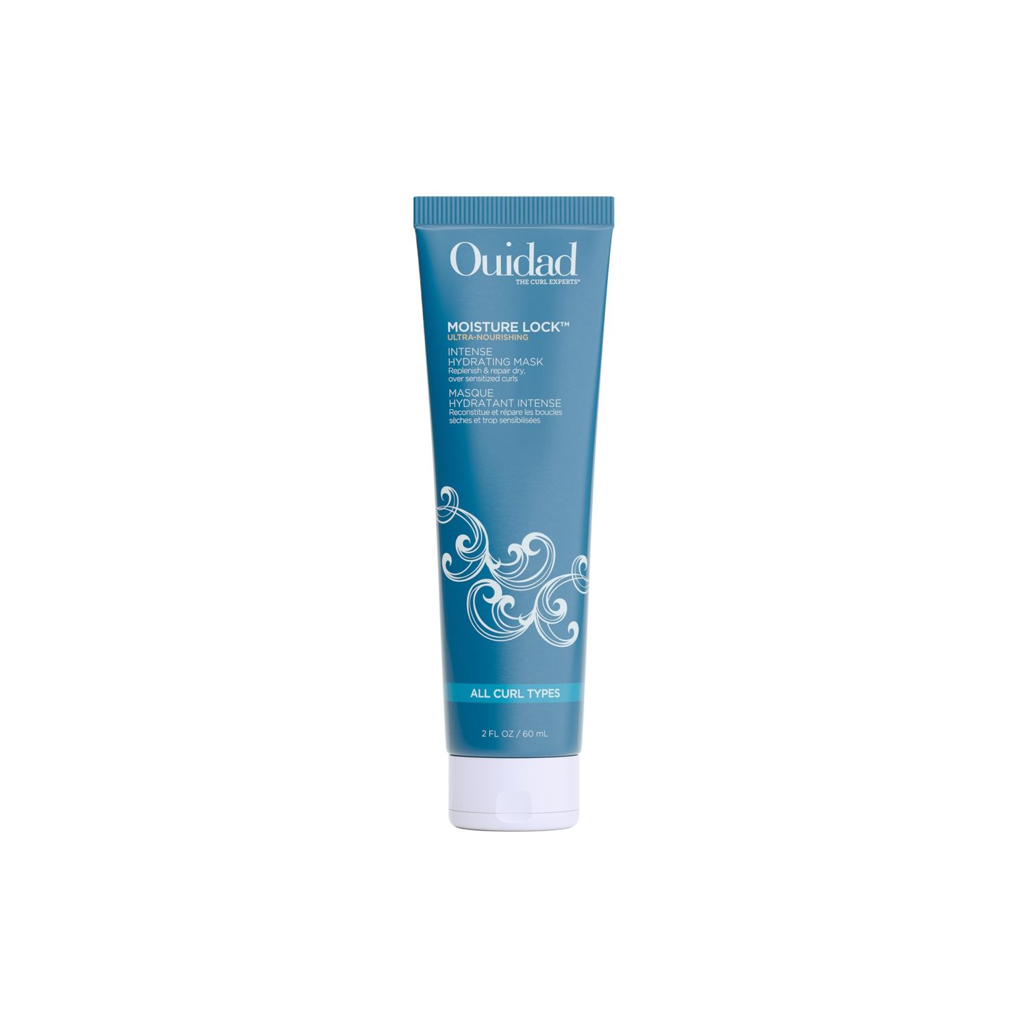 Ouidad Moisture Lock Hair Mask, 2 fl oz, Ultra-Nourishing Intense Frizz Control Curly Hair Mask with Macadamia Nut Oil, Olive Oil, Helps Repair, Detangle, Restore Softness Hydrate, All Curl Types