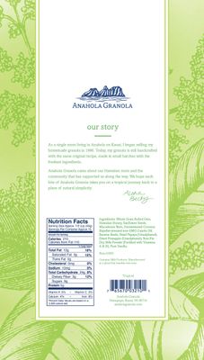 Anahola Granola Tropical Granola 24 oz - Healthy Hawaiian Granola - Ancient Grains With No Sugar Added - Handmade Since 1986 - Good For You While Still Tasting Great (24oz)