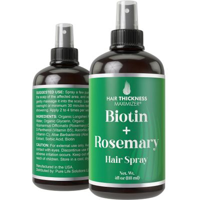 Rosemary Rice Water Spray Vegan Leave In Conditioner For Women, Men. Strengthens Hydrates Thinning, Dry Hair for a Healthier-Looking Scalp
