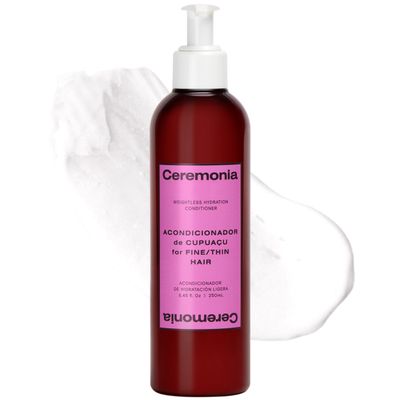 Ceremonia Weightless Hydration Conditioner with Vegan Keratin, Cupua u Butter Castor Oil for FineThin Hair, 8.45 Fl Oz 250 mL