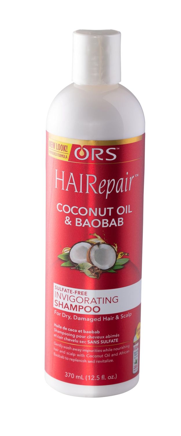 ORS HAIRepair Coconut Oil Baobab Sulfate-Free Invigorating Shampoo, 12.5 Ounce