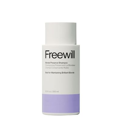 Freewill Blonde Preserve Purple Shampoo for Hair Care, Neutralizes Brassiness, Boosts Shine, Enhances Natural and Colored Hair Color, 8.5 oz