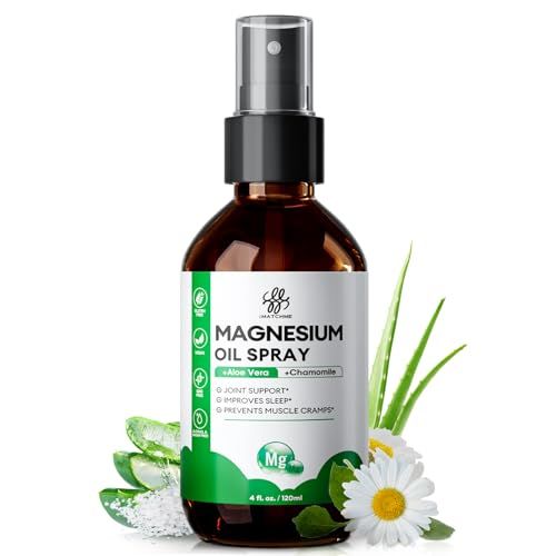Magnesium Oil Spray - 4oz Magnesium Spray for Feet Body -Pure, Topical - Leg Cramps, Joint Health Sleep Support, Nourish Skin - Natural, Ancient Minerals