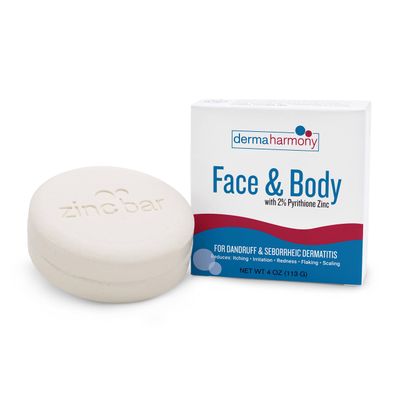 Dermaharmony 2 Pyrithione Zinc Face Body Cleansing Bar (4 oz)