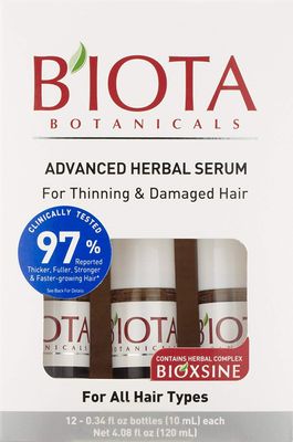 BIOTA BOTANICALS ADVANCED HERBAL CARE LEAVE-IN SERUM,12 count ,0.34 oz.