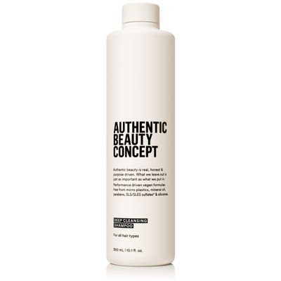 Authentic Beauty Concept Deep Cleansing Shampoo Purifying Cleanser Removes Impurities Grease All Hair Types Vegan Cruelty-free Sulfate-free 10.1 fl. oz.
