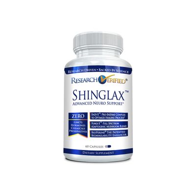 Research Verified Shinglax - Lemon Balm, Proteolytic Enzymes, Mushroom Complex, Vitamin B Complex, Oregano, Zinc - GMO Free, Made in USA - 60 Capsules (Pack of 1)
