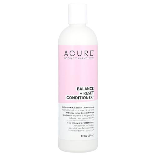Acure Balance Reset Conditioner Featuring Watermelon Fruit Extract Blood Orange to Help Refresh Reset Hair, 12 Fl Oz