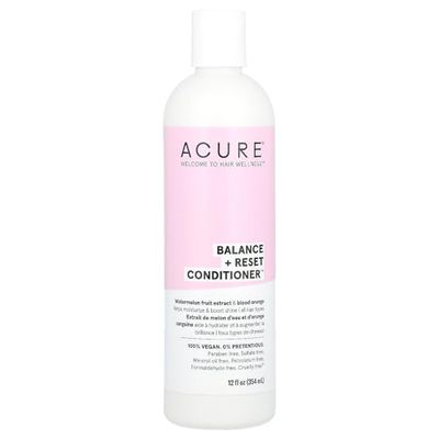Acure Balance Reset Conditioner Featuring Watermelon Fruit Extract Blood Orange to Help Refresh Reset Hair, 12 Fl Oz