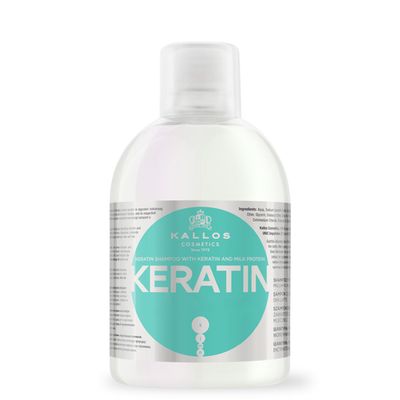 Kallos KJMN Shampoo With Keratin and Milk Protein for Dry, Damaged, and Color Treated Hair - Sulfate and Paraben Free - Nourishing Shampoo with Keratin for Frizz Control and Smoothing - 34 oz